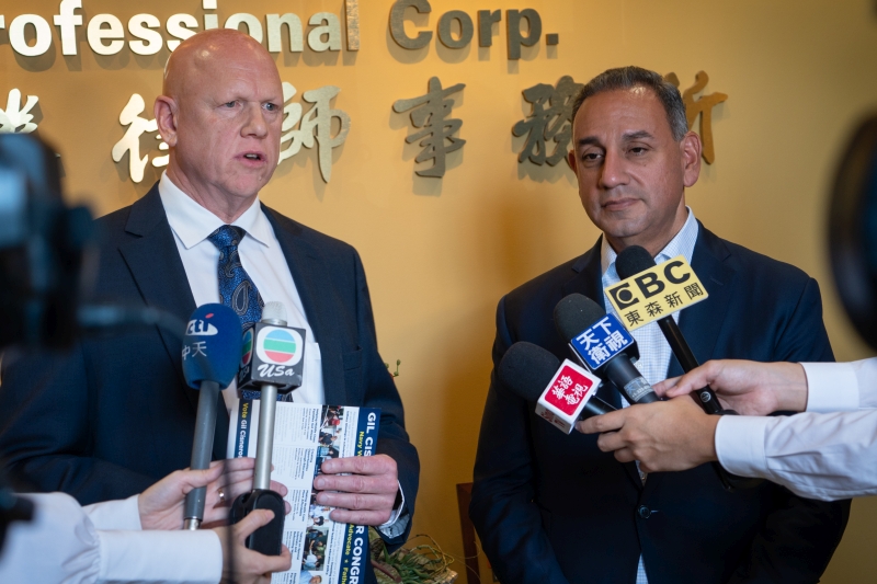 Scott Warmuth and Gil Cisneros