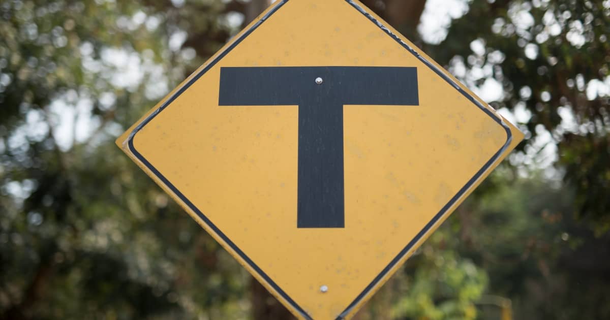 Sign for T Intersection